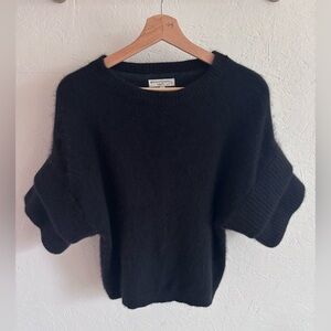 Vintage Opening Ceremony Knits Black 100% Cashmere Angora Shirt Sweater Jumper